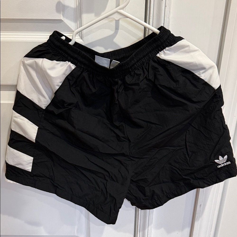 Adidas Women's Black and White Athletic Shorts
